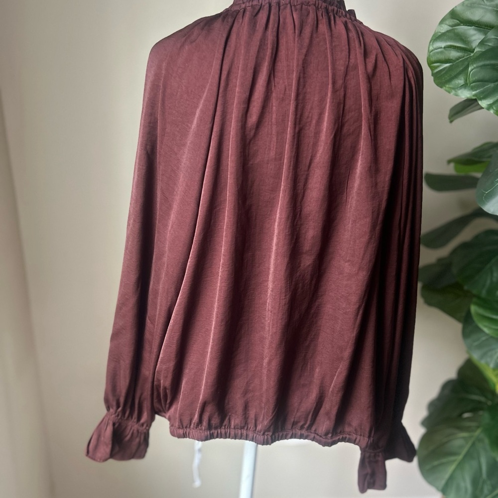 Banana Republic Rich Brown Blouse - Picture 2 of 16